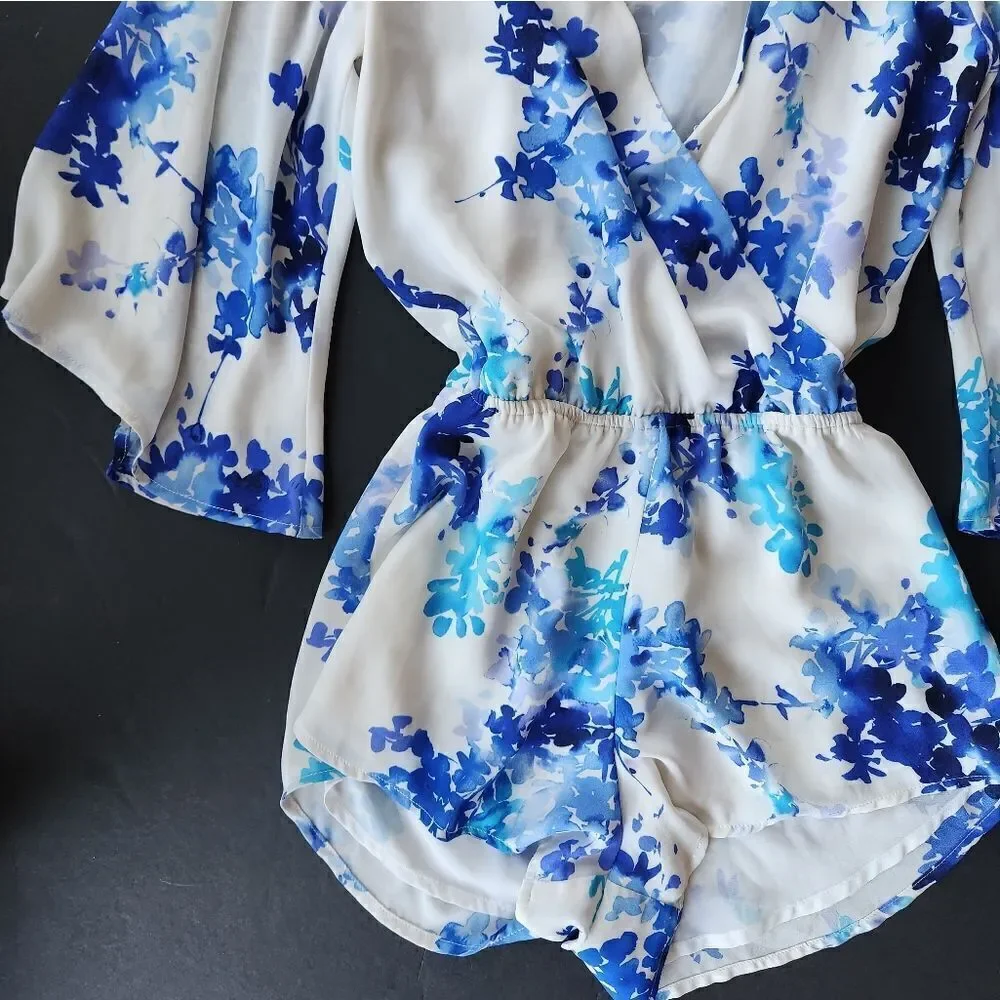 Olivaceous Floral Romper
